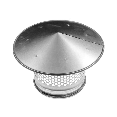 6 Inch Round Roof Rain Cap For HVAC Venting Galvanized Steel All Weather Chimney Cap With Rubber Gasket Roof Top Round Vent Cover