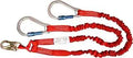 Energy-Absorbing Two-Leg Polyester Lanyard With Zsnap Hook And Aluminum Carabiner, 3600 Lb Gate, 6-Foot Length And 1-1/2-Inch Width