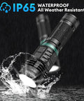 2 Pack Rechargeable Flashlights With Dual Switch And Fixed Focus, Beast Mode Brightness Nearly 100000 Lumens, IP65 waterproof design