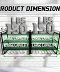 Dimensions of Garage Wall Mount Tool Organizer With Four Layer Storage Rack And Eight Drill Holders for cordless tools.