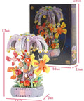 Dope Flower Building Blocks Kit For Adults Women With Artificial Flowers Craft Set Featuring A Butterfly Wishing Tree Design, 12.6in