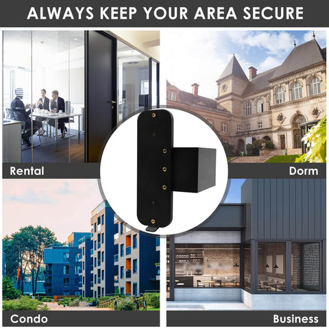 Anti Theft Video Doorbell Mount No Drill Outdoor Bracket With Screws for home and office, image shows secure mounting options.