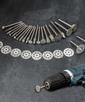 Pro Grade Diamond Burr Set For Rotary Tools 32Pc 1/8 Inch Shank Grinding And Engraving Bits For Stone Glass Tile Jewelry Metal Masonry