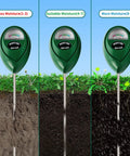 Soil Moisture Meter For Lawn And Garden Care, Accurate Hygrometer Sensor in three soil conditions with 10.23 inch probe, Green