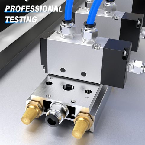 Pneumatic 200M Two Position Manifold Base For 4V210 4V220 4V230 Solenoid Valves One Quarter Inch Aluminum Block