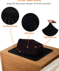 CPAP Protector Mat And Dust Cover Set With 2 Hose Plugs Waterproof Nightstand Pad on wooden table showcasing design and fabric details
