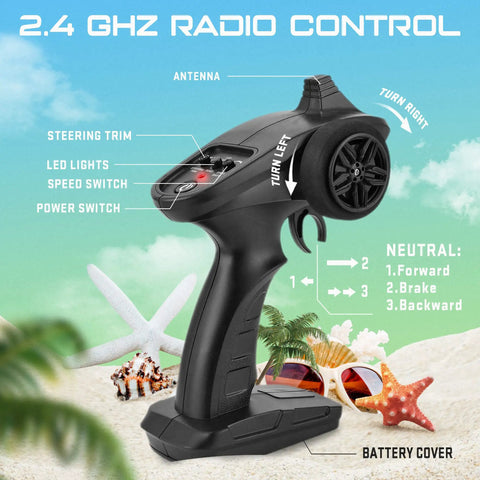 2.4 GHz radio control for Rad High Speed RC Boat For Pool Lake And Salt Water Remote Control Toy With 32 KPH Top Speed