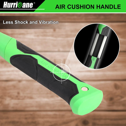 Close-up of ergonomic non-slip handle of 16 Oz Claw Hammer With Magnetic Nail Holder For Easy Start Straight Rip Claw