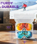 Heavy Duty Zip Seal Storage Bags 8x10 Inches 8 Mil Thick Tear Resistant Airtight Reusable 25 Pack Built For Home Kitchen Office And Travel Organization Tough As Nails clear bag with goggles