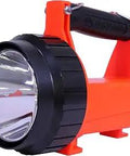 Fire Vulcan LED Vehicle Mount Flashlight with DC Charger, dual rear LEDs, ABS build, quick release strap, orange color