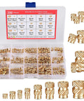Brass Heat Set Threaded Inserts Kit For Plastic And 3D Printing, 350 Pcs M2 To M6 Female Knurled Nuts With Metric Threads