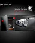 Digital Keypad Safe For Money, Jewelry And Documents, 0.98 Cu Ft Steel Safe With Interior Lining And Bolt Down Kit, front view