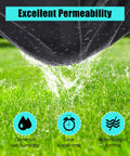 Heavy Duty 6 By 300 Ft Weed Barrier Landscape Fabric Three Point Two Oz Ground Cover Garden Mat showing excellent permeability for gardens.