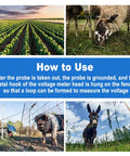 Pro Grade High Voltage Fence Tester For Farms, 12 KV Max, Portable Fault Finder With 8 Neon Indicator Lights, Electric Fence Testing Tool For Energizers, Grounds And Fence Components, Quick Readouts For Safe Accurate Fence Status, used on farm fence lines