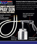 Undercoating Spray Gun With Gauge And Suction Cup, 22 Inch Flexible Extension Wand, Multi Directional Nozzle, aluminum body