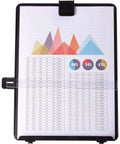 Front view of Letter Size Non Magnetic Copyholder with Removable Line Guide, Adjustable Easel Back, Track Design, holding 125 sheets