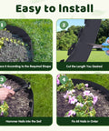 4 Inch By 33 Foot Landscape Edging Kit With 100 Spikes For Lawn Borders Garden Beds Pathways And Yards Flexible Plastic Border Edge Easy Install steps
