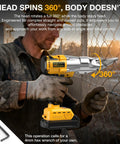 Worker using Cordless Metal Shears for 20V Max 14GA Cutter with 360 Degree Pivoting Head for quick cuts in construction.