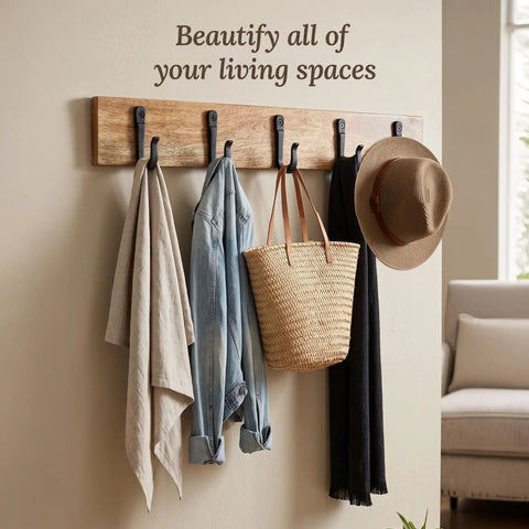 Railroad Spike Cast Iron Wall Hooks Built Tough So You Hang Heavy Gear Without A Sweat No Bending Farmhouse Decor Hardware Powder Coated Rustproof For Coats Bags Or Pots Indoors Or Outdoors Black 10 Pack