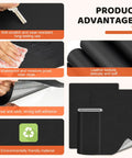 Black Leather Repair Tape Kit for Furniture and Car Interiors, 4x63 Inch Self Adhesive Leather Patch, textured and waterproof.