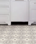 Grey And Cream Peel And Stick Vinyl Floor Tiles For A Modern Farmhouse Vibe No Tools Needed Easy Install With Permanent Adhesive
