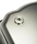 Close-up of Transmission Oil Pan With Integrated Drain Plug For GM Vehicles OE Fix Durable Service Friendly Design