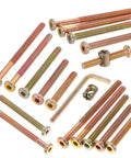 49-Piece M6 X 40-80mm Hex Socket Head Cap Screws And Barrel Nuts Set for furniture repair and DIY projects display