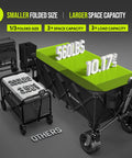 Comparison of Extra Large Folding Wagon Cart For Outdoors And All Terrain Hauling Heavy Duty 560 Pound Capacity with others