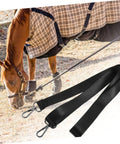 Two Pack Horse Blanket Leg Straps With Elastic Fit And Durable Metal Buckles For Riding And Training