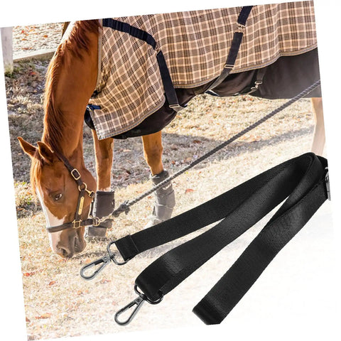 Two Pack Horse Blanket Leg Straps With Elastic Fit And Durable Metal Buckles For Riding And Training
