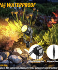 Low Voltage Outdoor LED Landscape Spotlights Set 12V Plug In IP65 Waterproof Extendable Up To 8 Or 10 Lights illuminating garden