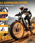 8000W Peak Dual Motor Electric Bike For Adults Off Road Full Suspension System