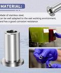 Hella Tough Zero Hassle Six Pack Stainless Steel Bearing Sleeves, shown in detail, ideal for beverage dispenser upgrades.