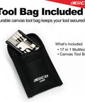 Ultra Slim 17 Function Bike Tool With Chain Breaker in case pouch
