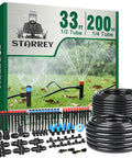 All-In-One Drip Irrigation Kit With Quick Connect Tubing For Garden, Easy Install, 1/2 Inch Main Line And 1/4 Inch Drip Tubing, 233 Ft Total, 40 Emitters, product display