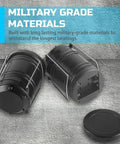 Two black 4 Pack Led Camping Lanterns And Collapsible Flameless Tea Lights Portable Battery Powered Camping Lights.