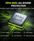 200A BMS chip for 12V 200Ah LiFePO4 Deep Cycle Battery With 2560Wh Heavy Duty 200A BMS Low Temp Cutoff Grade A Cells Up To 15000 Cycles