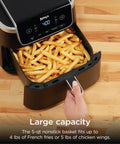 Game Changer 5 Quart Air Fryer With 5In1 Cook Functions For Insanely Crispy Results At 1750 Watts leverages air crisp tech with fries.