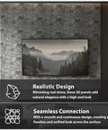 Image of 3D Faux Stone Wall Panels Grey Wild Boulder Pack of 10 Lightweight PVC Tiles 17.5 x 23.75 in accent wall with TV