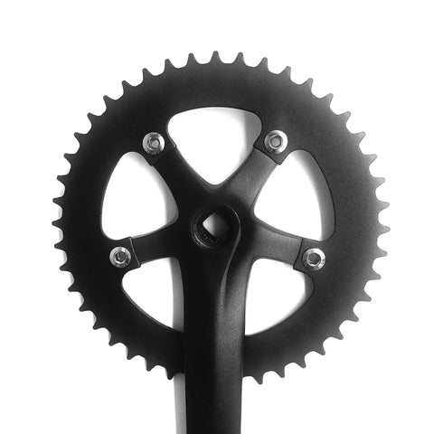 Single Speed Crankset 44T 170mm With 110 BCD Square Taper Aluminium 6061 T6 Forged Crank Arms For Mountain Bikes And Fixed Gear Road Bikes Durable High Strength Crankset For Smooth Power And Quick Acceleration