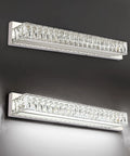 Modern Over Mirror Bathroom Light Fixture 30 Inch LED Vanity Bar Crystal Chrome Dope White Daylight 6000K Energy Efficient Easy Install Luxury Bath Lighting With Crystal Glass Diffusers, featuring dual rows of crystal diffusers in chrome finish.