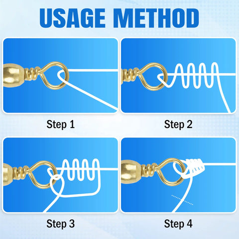 Barrel Swivels Fishing Tackle Set 60 120 Pcs Rolling Ball Stainless Steel Copper Brass Solid Rings High Strength Saltwater Swivels Connectors Must Have For Rigs And Tackle usage steps