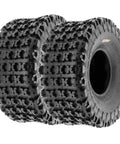 Set Of 4 ATV UTV Knobby Sport Tires Front 21x7-10 Rear 20x11-9 6 Ply Tubeless A027 Built For Rugged Trails And All Terrain Grips