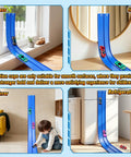 15Ft Flexible Race Car Track For Kids With Suction Cups Easy Setup Roll Up Portable Racetrack on glass, tile, mirror, refrigerator