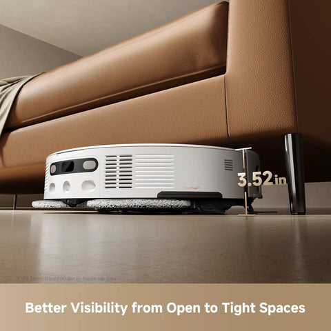 Ultra Smart Robot Vacuum And Mop That Delivers Game Changing Clean With 24,000 Pa Suction, Zero Tangling Dual Brush under furniture