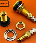 Tubeless Tire Valve Stems For Tractors And Industrial Agricultural Wheels Clamp In Liquid Ballast Valve Stems Pack Of 2 Brass