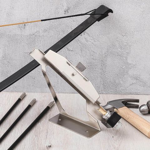 Adjustable Fletching Jig For Archery Tools Kit With Magnetic Clamp, Pro Grade Stainless Steel Arrow Fletching Setup For DIY Arrows