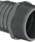 PVC Tube Fitting Adapter Schedule 40 Gray 1 Inch Barbed To NPT Male For Straight Run From NPT Pipe To Schedule 40 PE Tubing