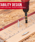 Pro Grade Shelf Pin Jig With Self Centering Drill Bits For One Quarter Inch And Five Millimeter Pins, Fits 32mm System