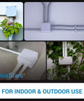 Tough As Nails 2 Pack Black ABS Project Box IP65 Waterproof Electrical Junction Enclosure Case on walls with cables.